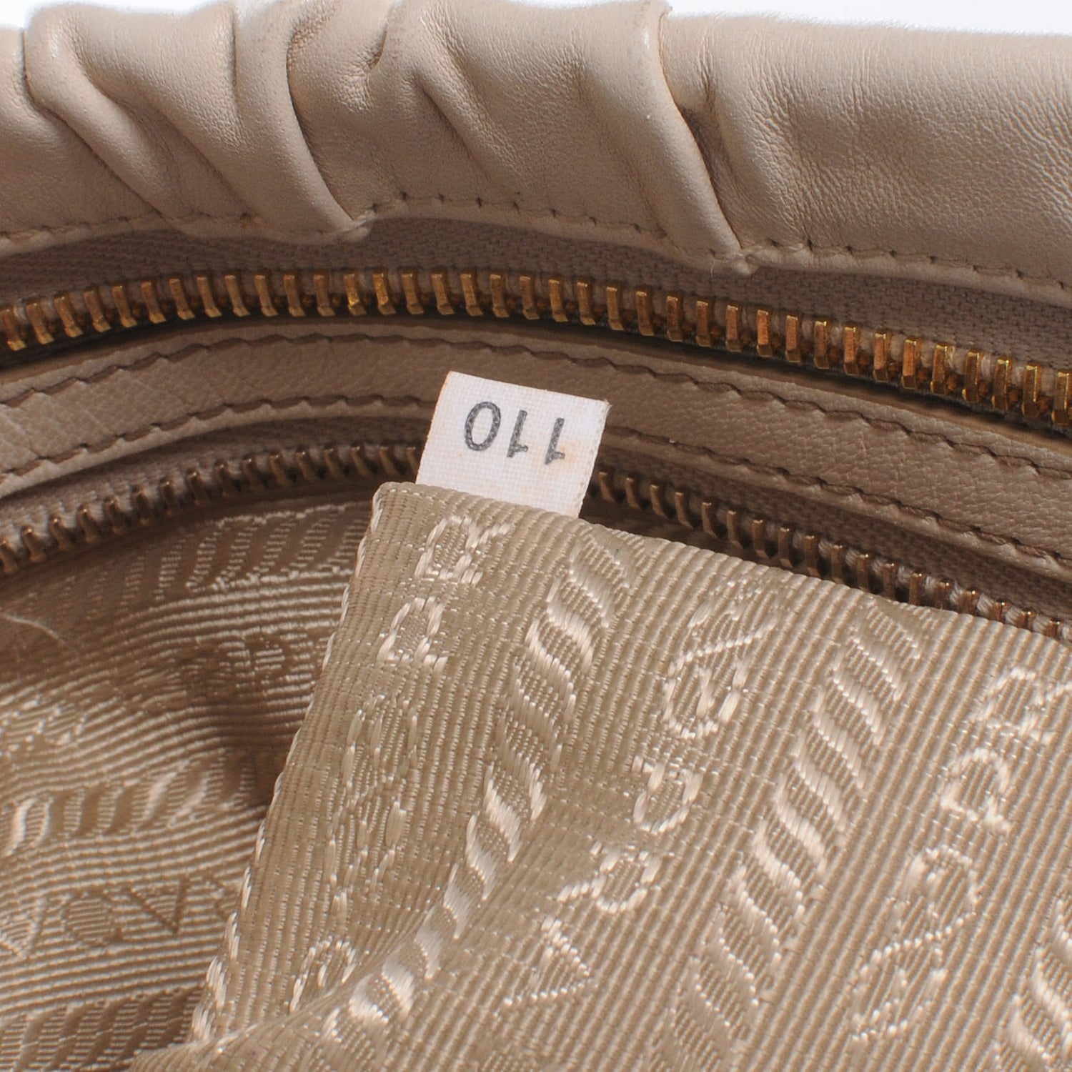 Prada Nappa Dressy Gaufre Ruched Clutch 8 of 9