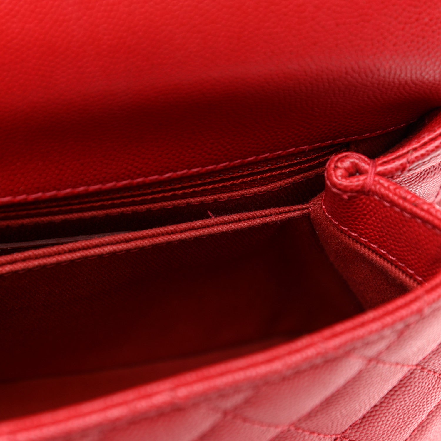 Chanel Caviar Quilted Mini Coco Handle Flap Dark Red 10 of 10