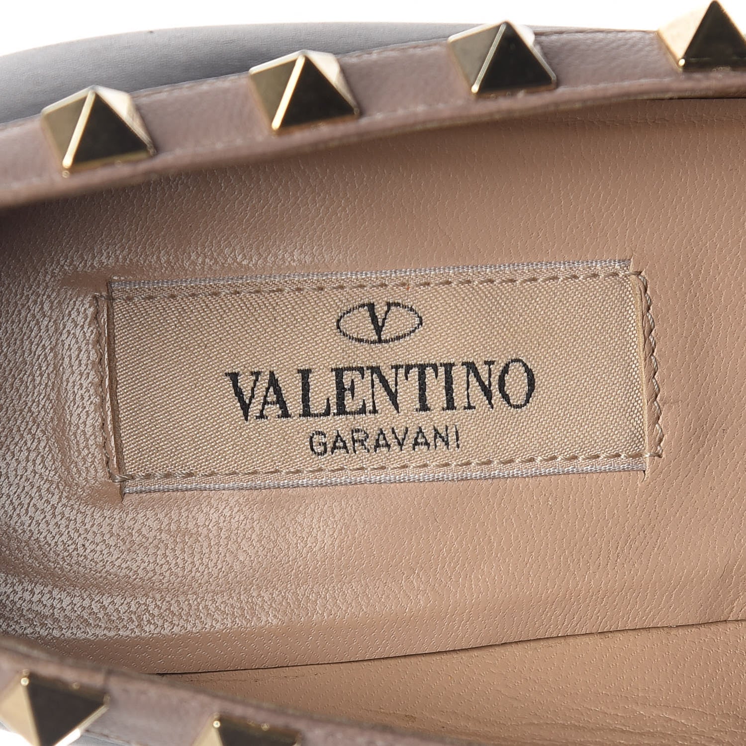 Valentino Garavani Nappa Rockstud Low Heel Pumps 36 Black Poudre 10 of 12