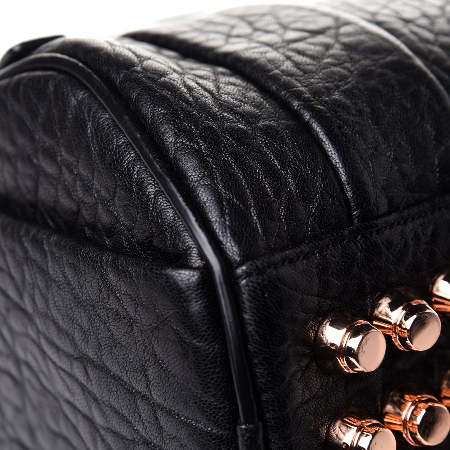 Alexander Wang Pebbled Lambskin Mini Rockie Black Rose Gold Hardware 11 of 12