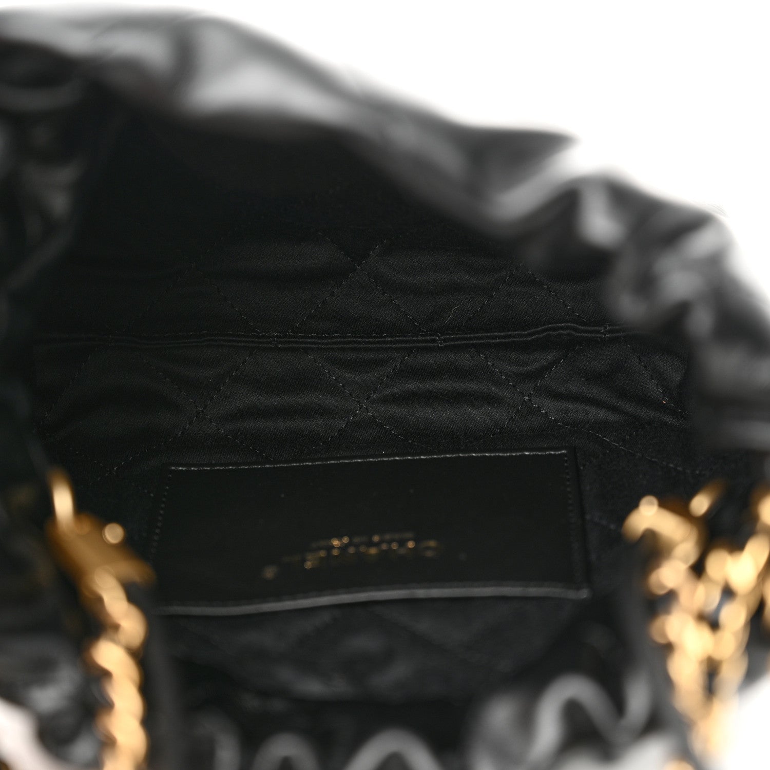Chanel Shiny Calfskin Quilted Mini Chanel 22 Black 5 of 10