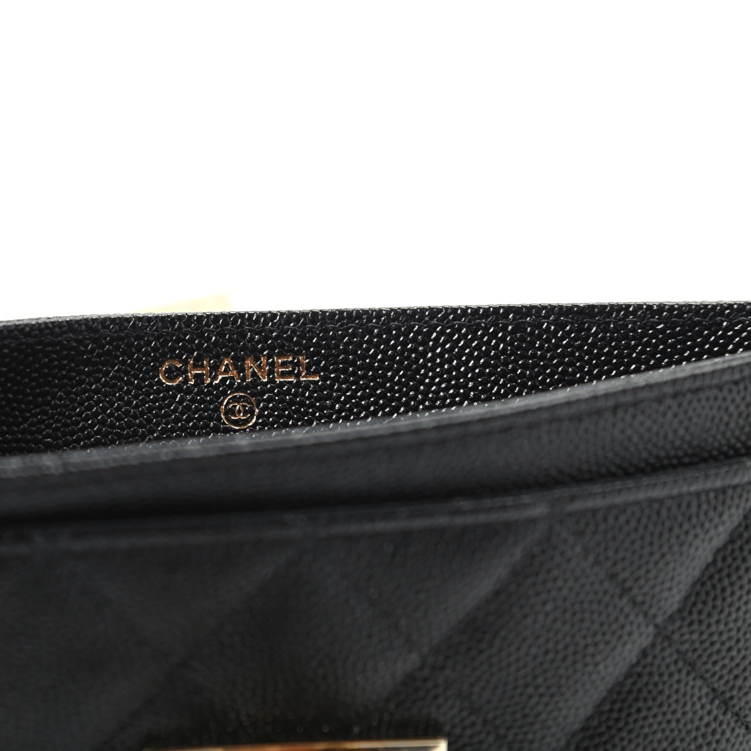 Chanel Caviar Quilted CC Strap Pouch Black 5 of 7