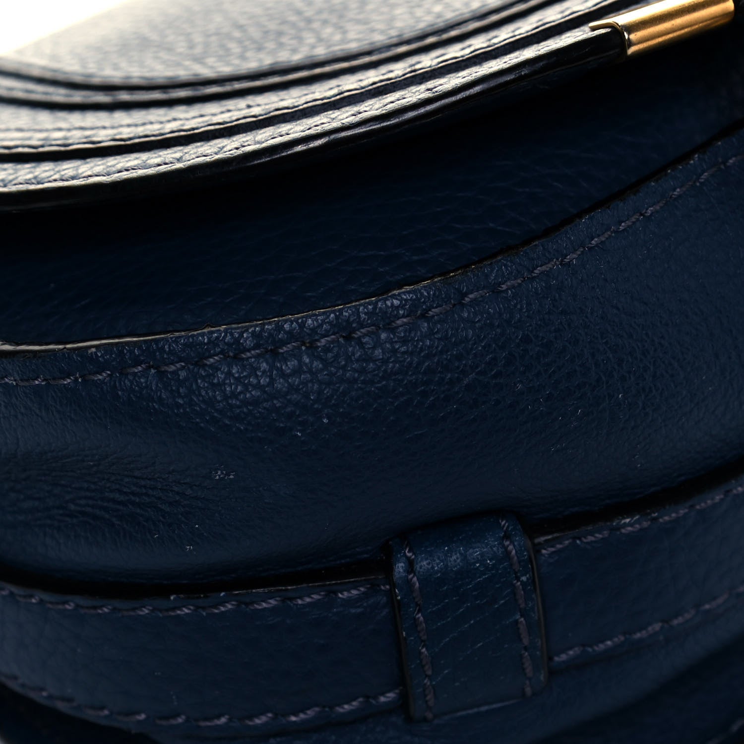 Chloe Calfskin Mini Marcie Round Crossbody Bag Royal Navy 7 of 10