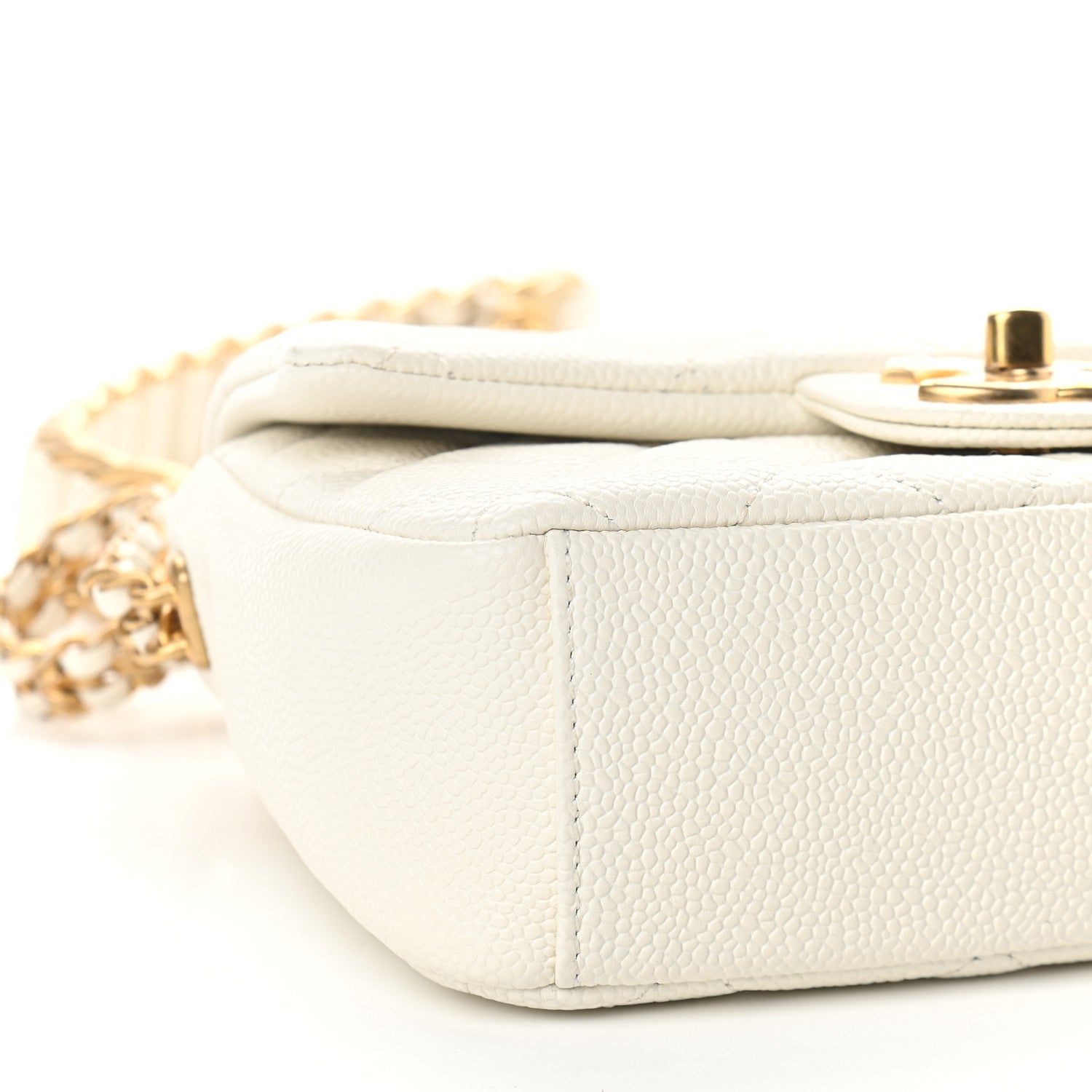 Chanel Caviar Quilted Mini Chain Soul Flap White 8 of 10