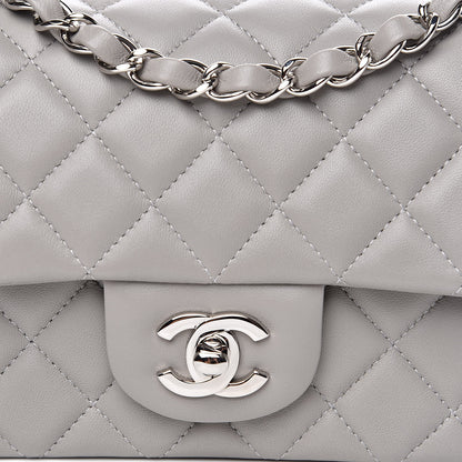 Chanel Lambskin Quilted Mini Rectangular Flap Grey 10 of 10