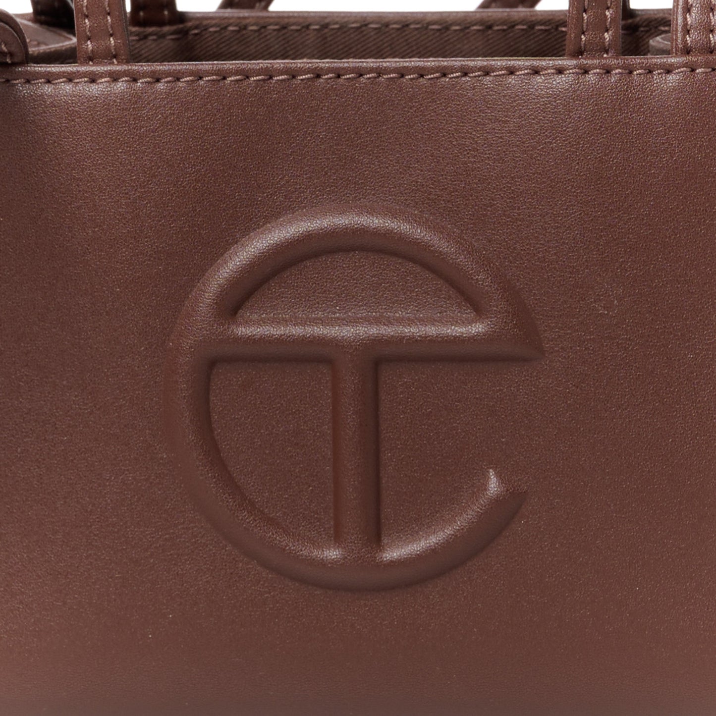 Vegan Leather Small Shopping Bag Chocolate