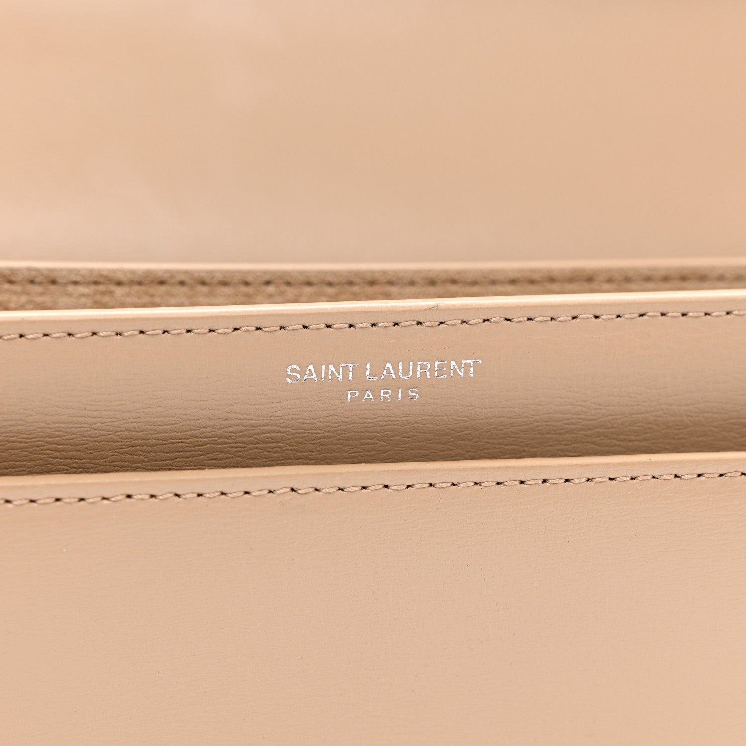 Saint Laurent Calfskin Medium Monogram Sunset Dark Beige 5 of 7
