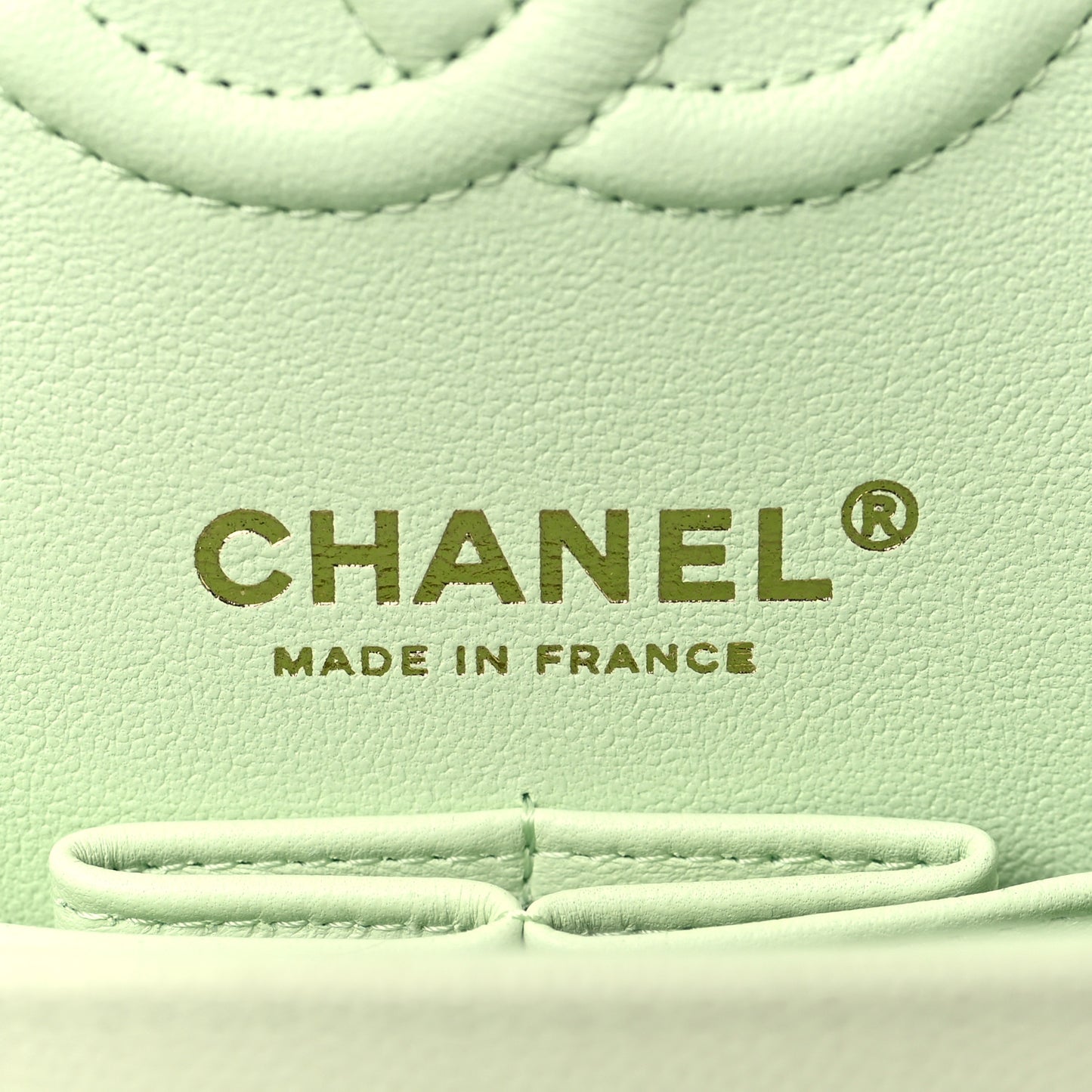 Caviar Quilted Small Double Flap Light Green