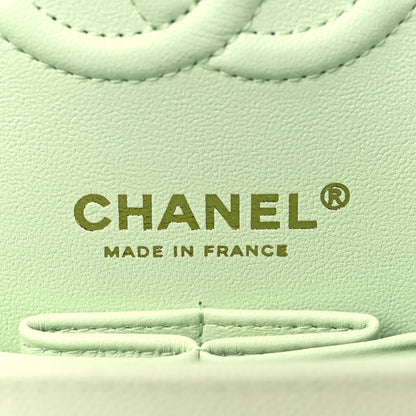 Chanel Caviar Quilted Small Double Flap Light Green 6 of 10
