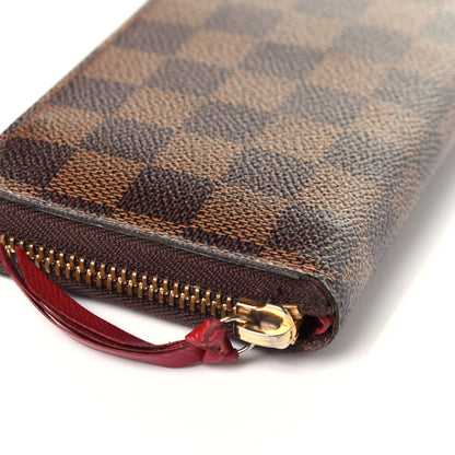 Louis Vuitton Damier Ebene Clemence Wallet Cherry 10 of 12