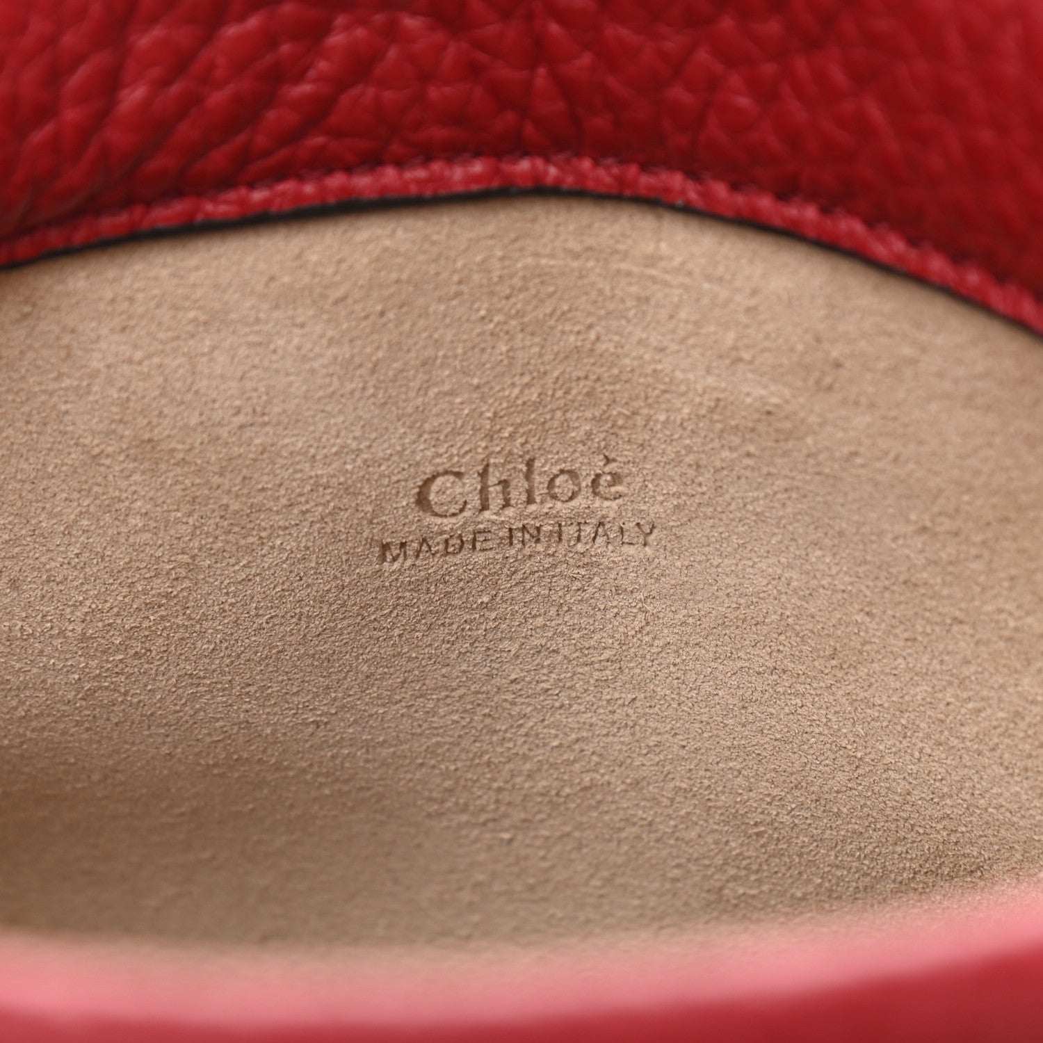 Chloe Grained Calfskin Darryl Clutch Red 6 of 9