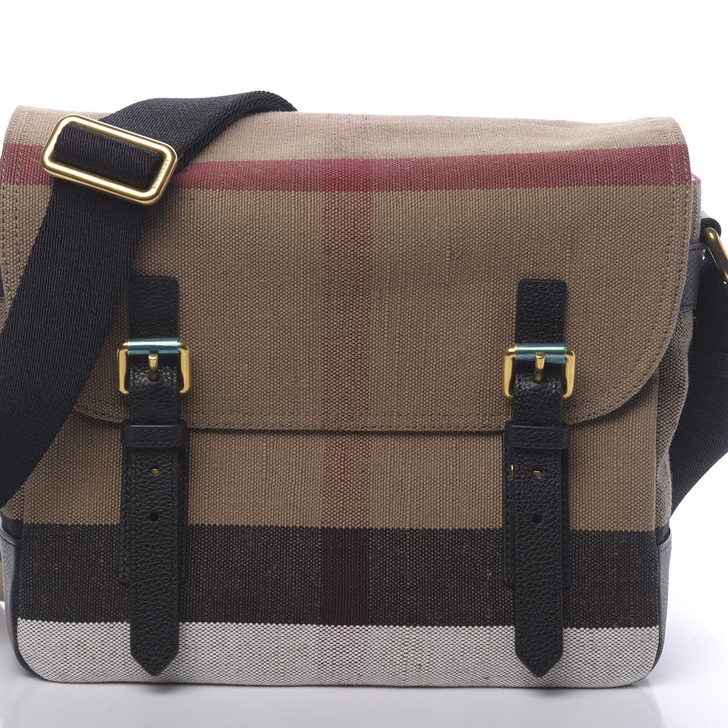 Burberry Canvas Mega Check Small Baildon Messenger Bag Black 11 of 11