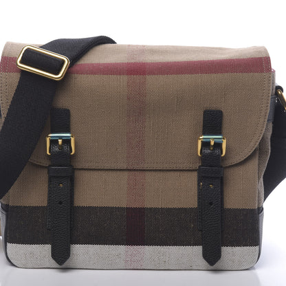 Burberry Canvas Mega Check Small Baildon Messenger Bag Black 11 of 11