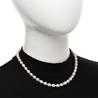 Tiffany Sterling Silver Pearl Elsa Peretti Open Heart Necklace 2 of 4