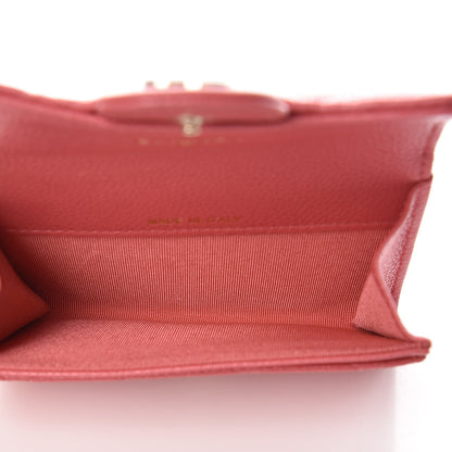 Chanel Metallic Caviar Quilted Flap Card Holder Pink 5 of 9