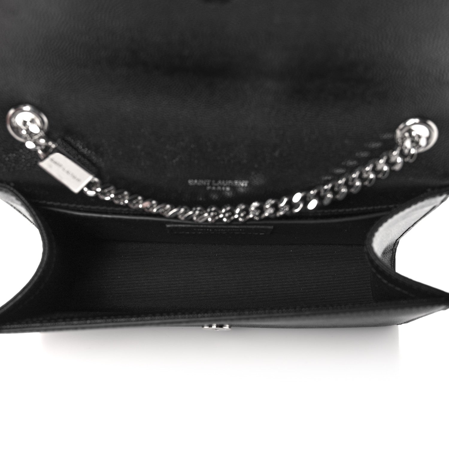 Saint Laurent Grain De Poudre Small Classic Monogram Kate Tassel Satchel Black 5 of 9