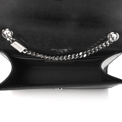 Saint Laurent Grain De Poudre Small Classic Monogram Kate Tassel Satchel Black 5 of 9
