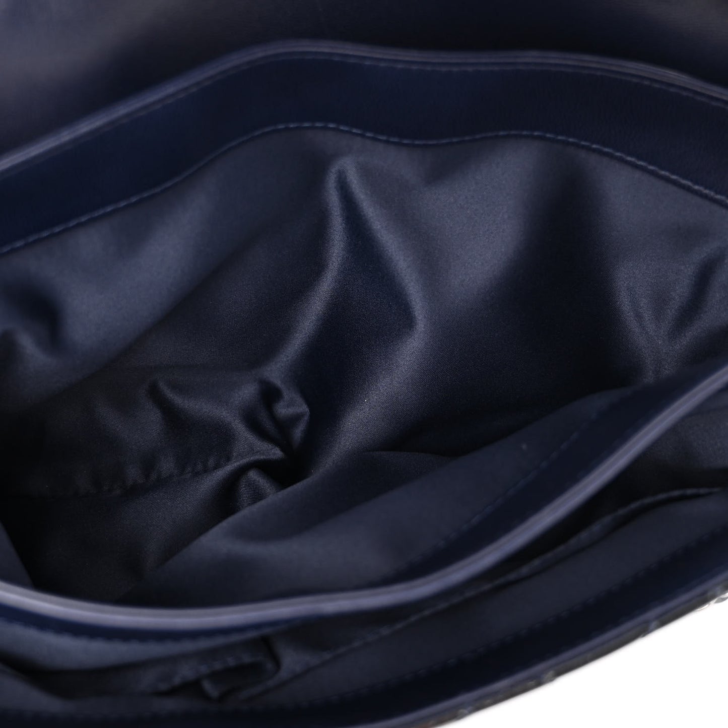 Patent Quilted 3 Jumbo Flap Navy