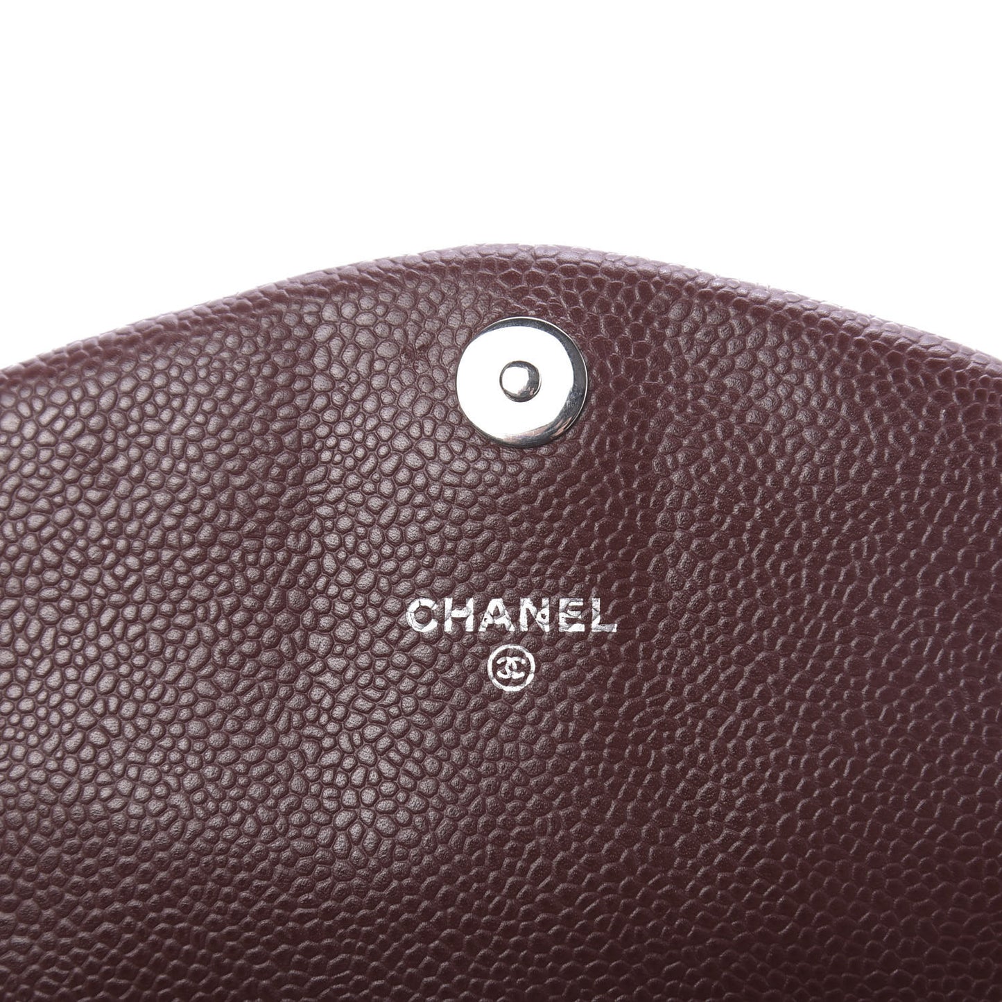 Caviar Half Moon Wallet On Chain WOC Bordeaux