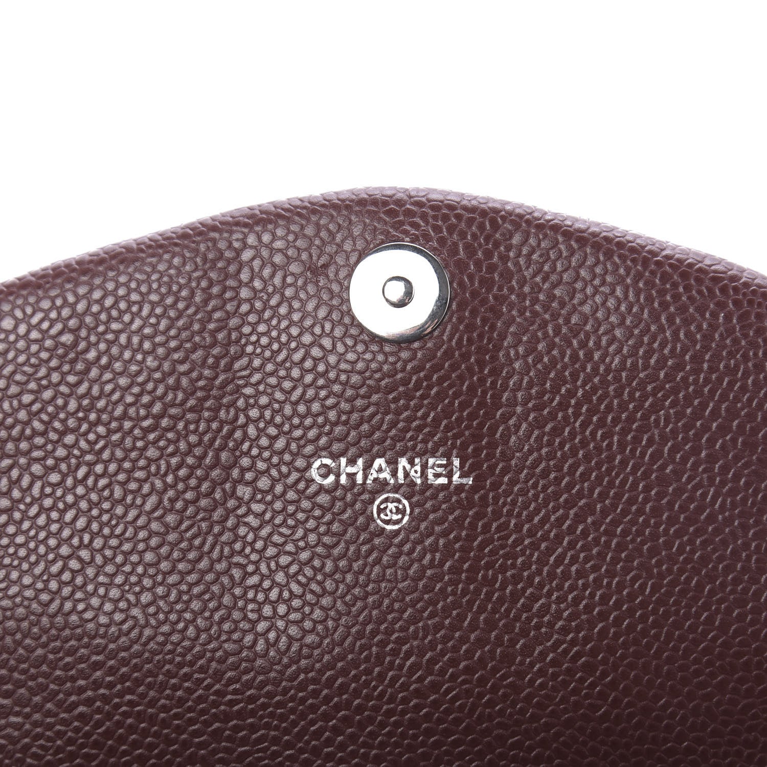 Chanel Caviar Half Moon Wallet On Chain WOC Bordeaux 6 of 12