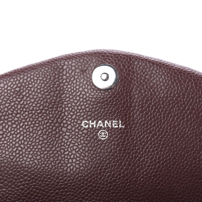 Chanel Caviar Half Moon Wallet On Chain WOC Bordeaux 6 of 12