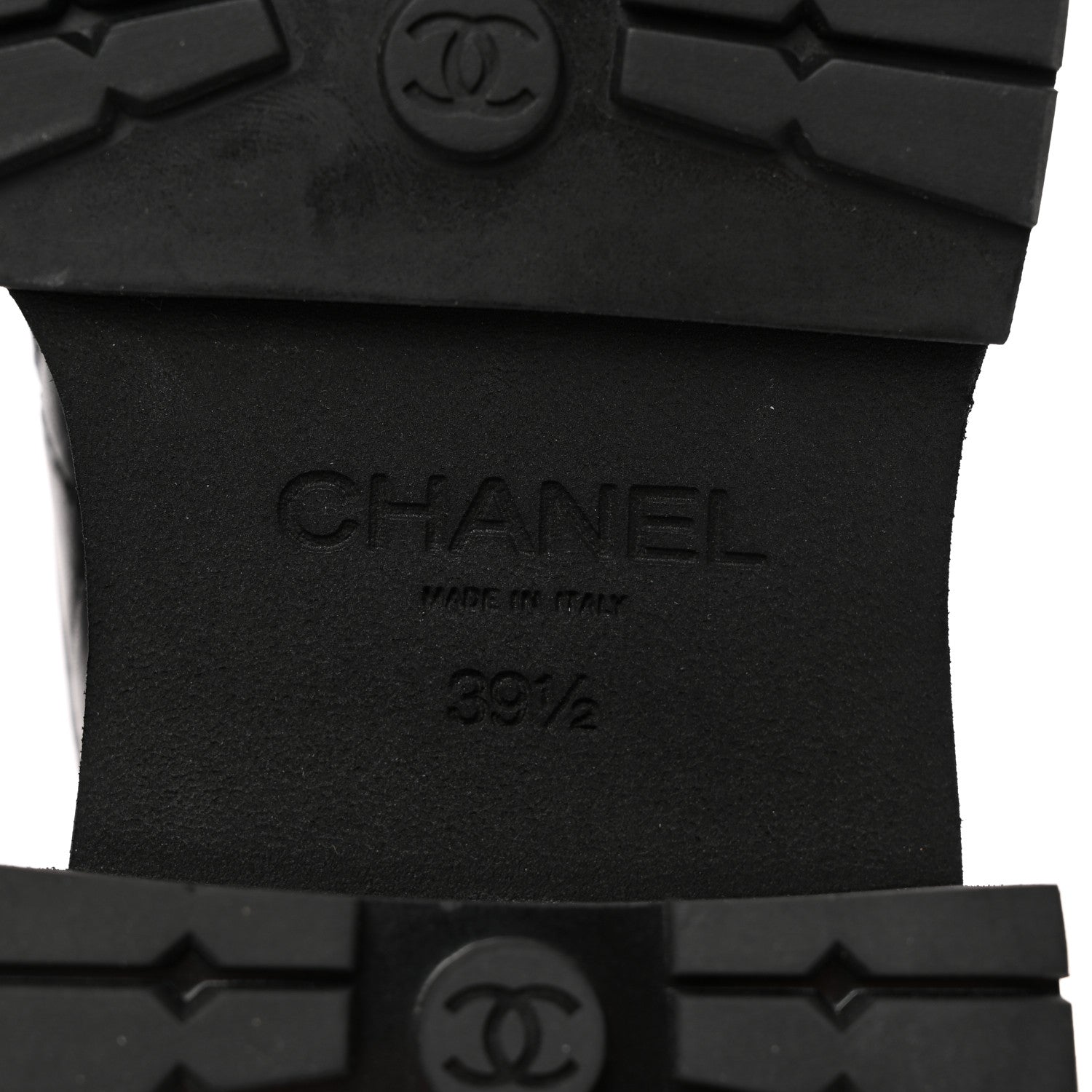 Chanel Calfskin Patent Cap Toe Quilted Short Boots 39.5 Black 7 of 11