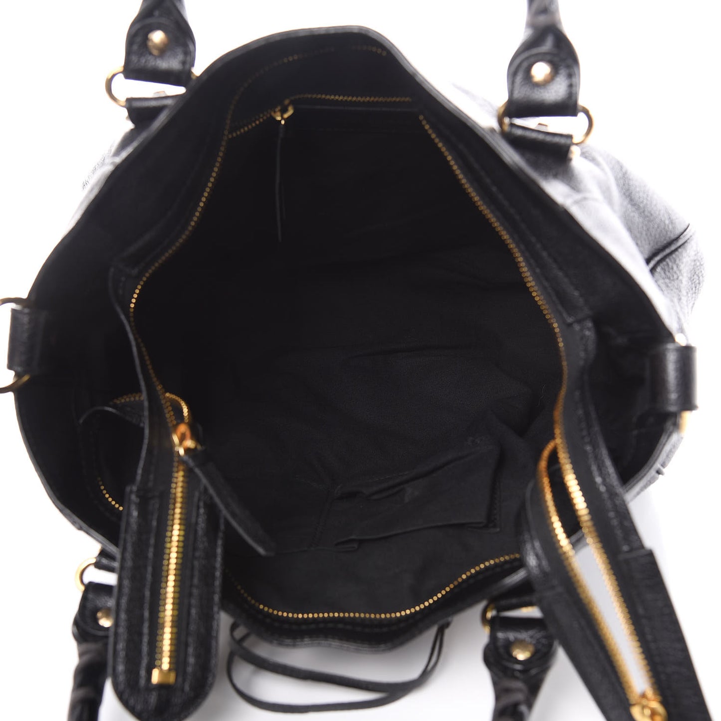 Chevre Gold Metallic Edge Hardware Velo Black