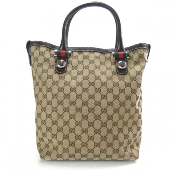 GG Monogram Medium Match Ball Tote Dark Brown