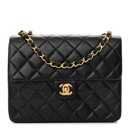 Chanel Lambskin Quilted Mini Square Flap Bag Black 1 of 13