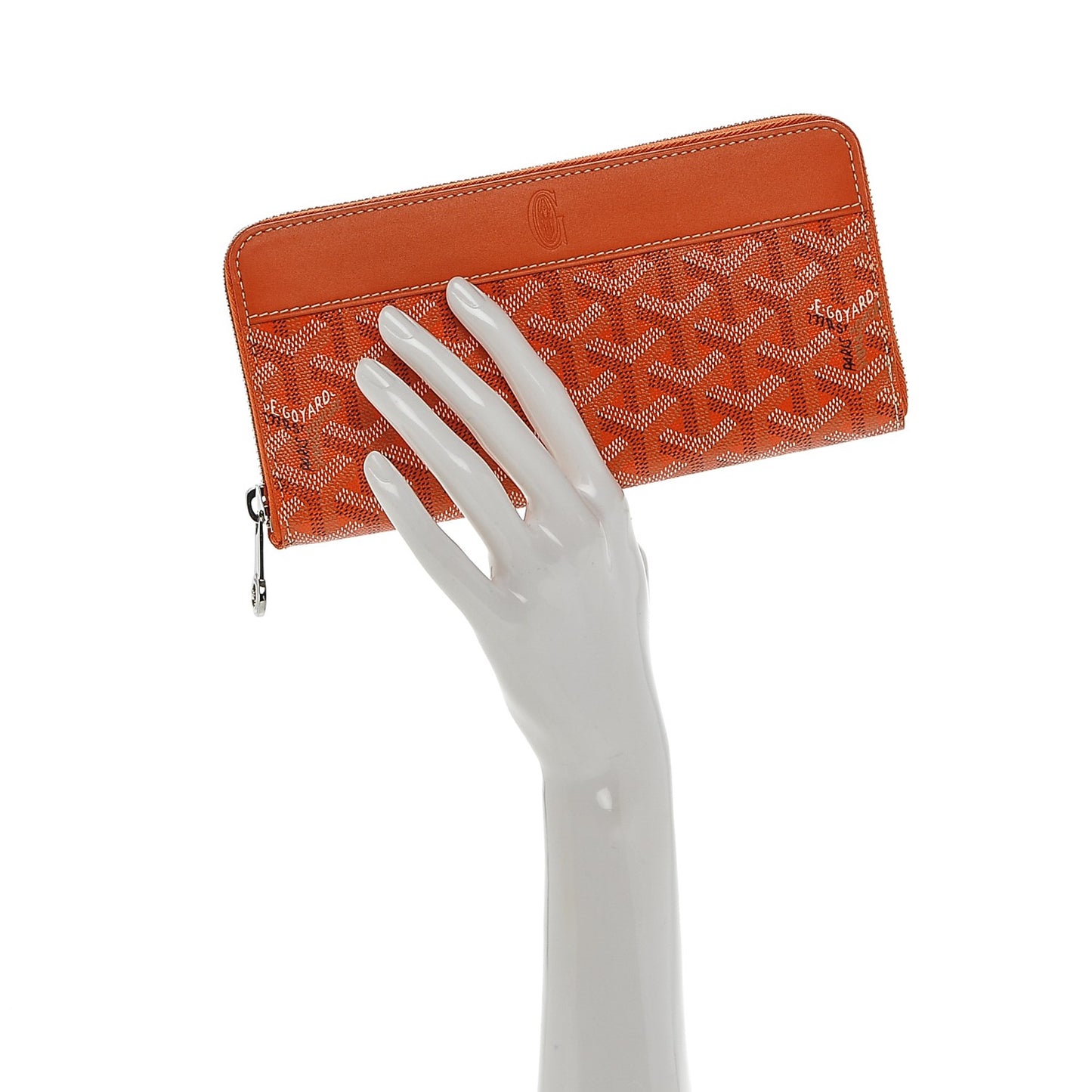 Goyardine Matignon Zip Around GM Wallet Orange