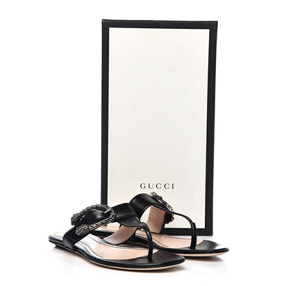 Gucci Malaga Kid Dionysus Thong Sandals 36.5 Black 9 of 9
