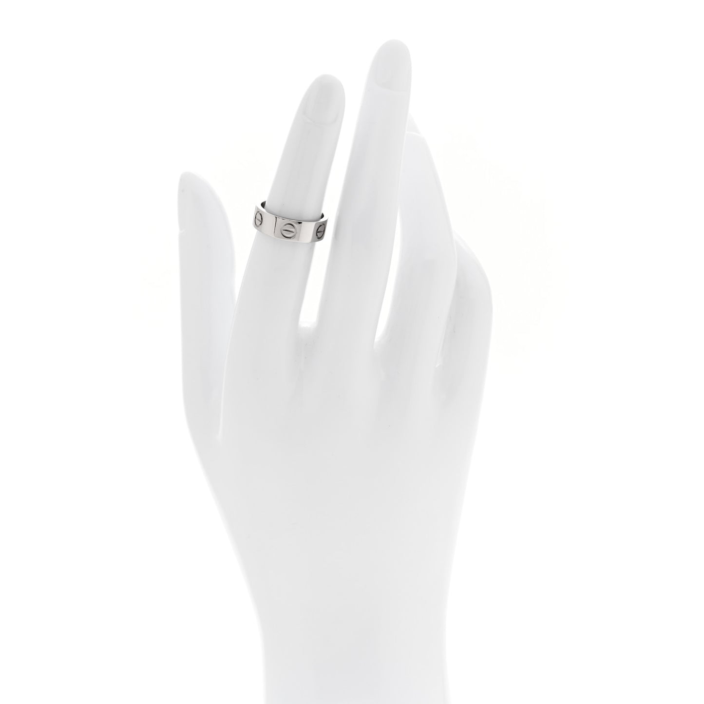 18K White Gold 5.5mm LOVE Ring 49 5