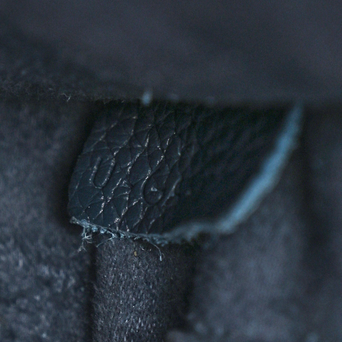 Drummed Calfskin Nano Luggage Navy Blue