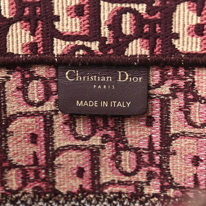 Christian Dior Oblique Medium Book Tote Burgundy Multicolor 5 of 9