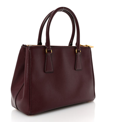 Prada Saffiano Lux Small Galleria Double Zip Tote Cherry 3 of 10