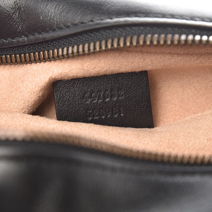 Gucci Calfskin Matelasse Small GG Marmont Chain Shoulder Bag Black 7 of 10