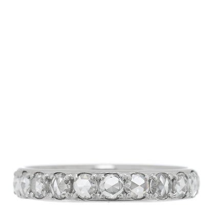 Tiffany 18K White Gold Diamond Metro Rose Cut Eternity Band Ring 58 8.5 1 of 5