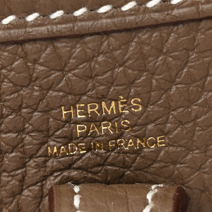 Hermes Taurillon Clemence Amazone Evelyne TPM Etoupe Bleu Indigo 6 of 11