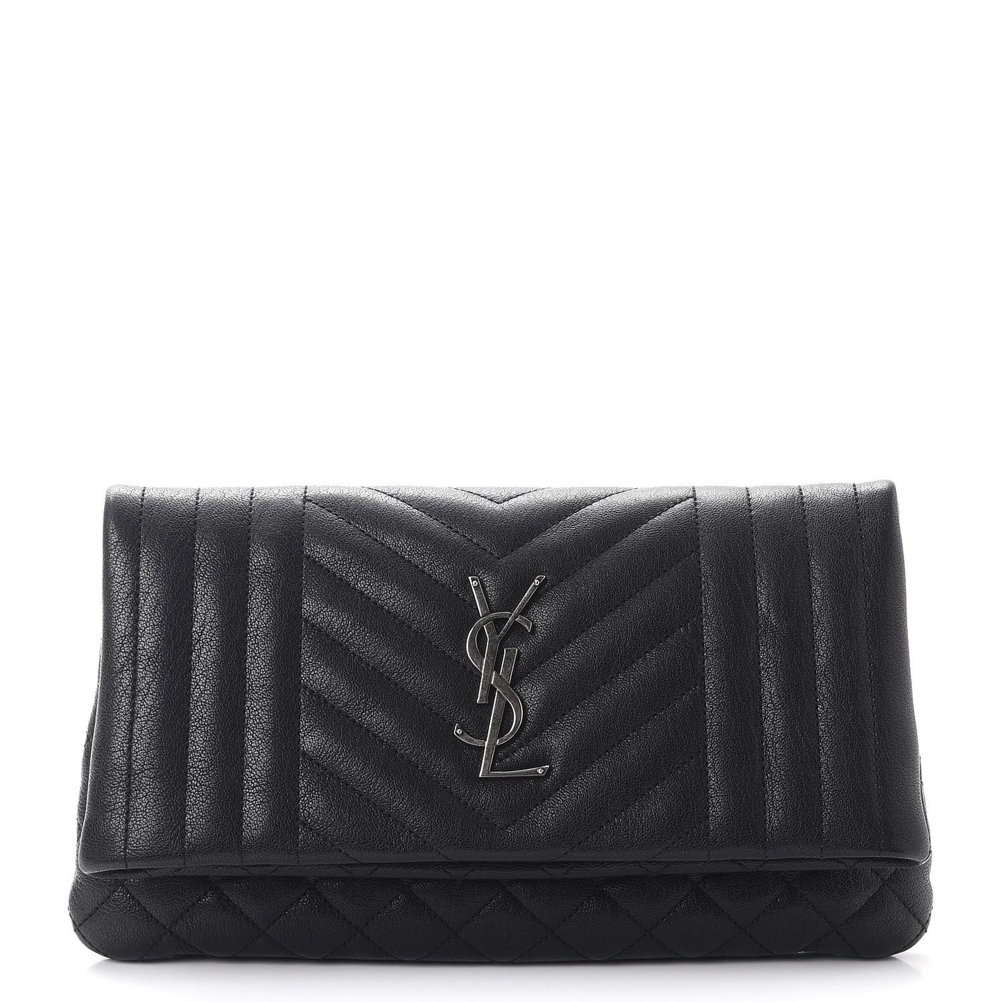 Calfskin Tri-quilt Monogram West Hollywood Clutch Black