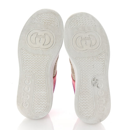 Gucci Calfskin GG Supreme Monogram Perforated Womens Platform 55mm Sneakers 38.5 Wild Cherry Beige Mystic White Bright Purple 6 of 8