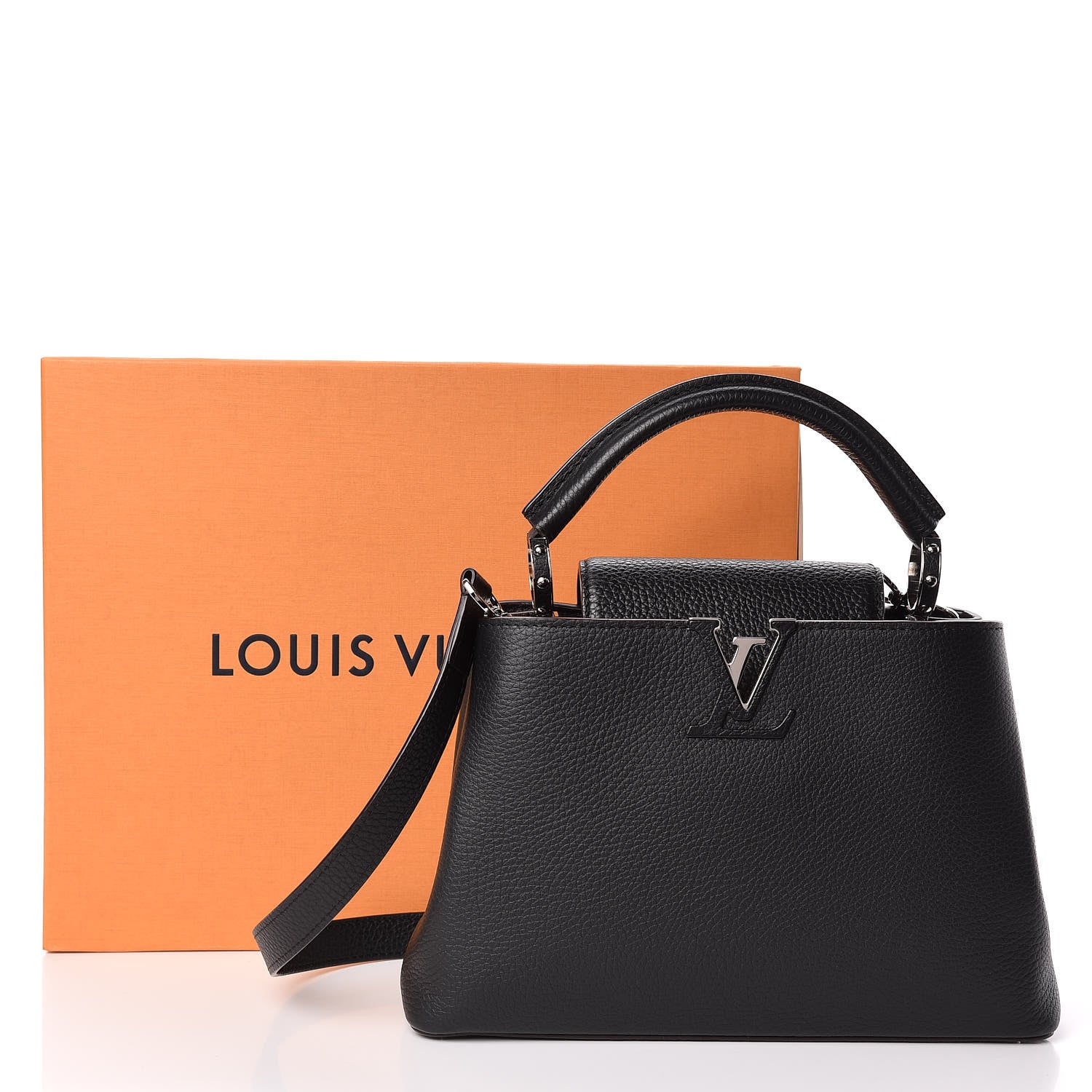Louis Vuitton Taurillon Capucines BB Black 10 of 10