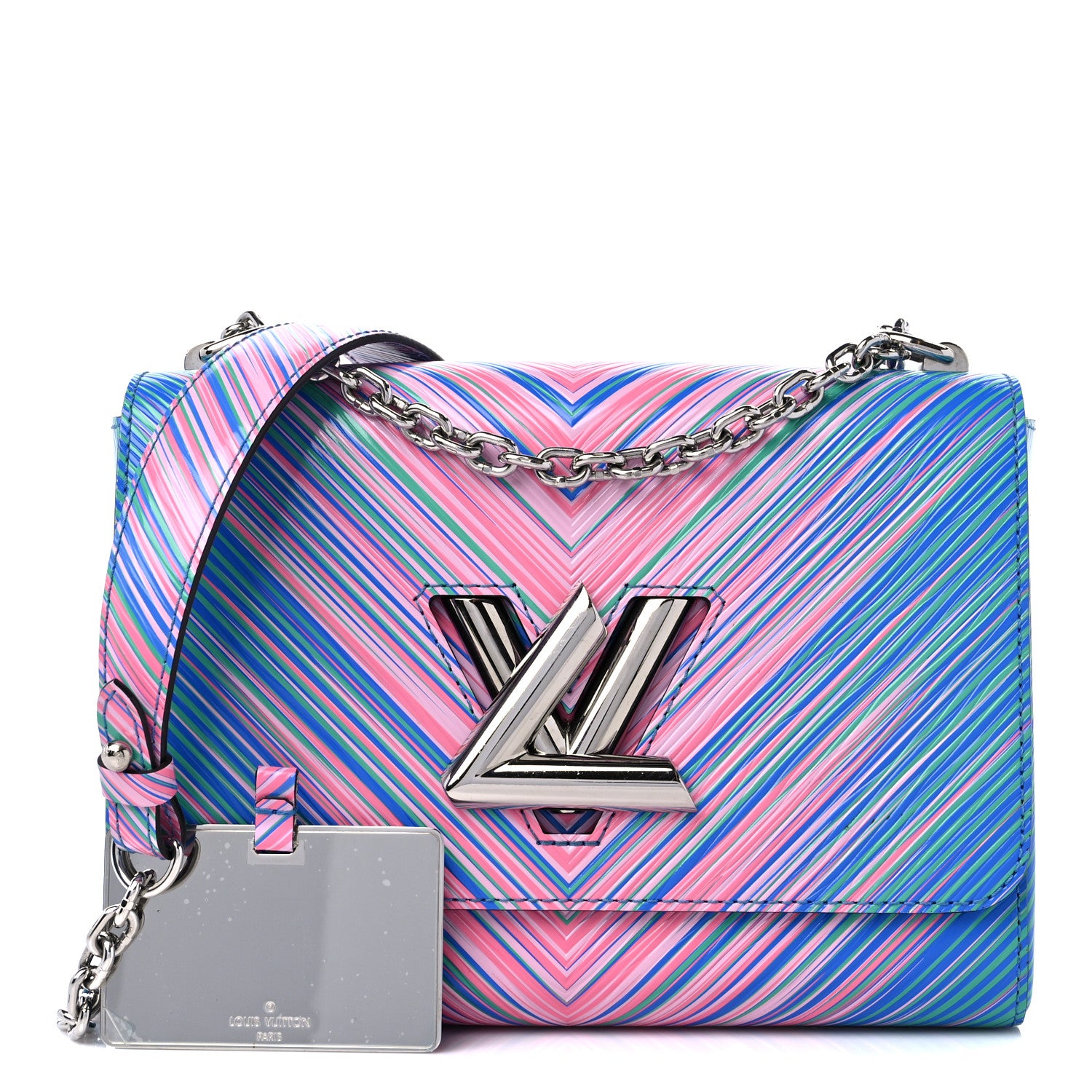 Louis Vuitton Epi Tropical Twist Shoulder Bag MM Blue Rose 1 of 9
