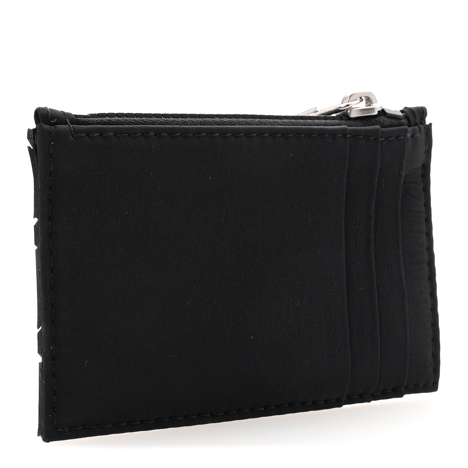 Bottega Veneta Rubber Nylon Intrecciato Zip Card Holder Black 3 of 7