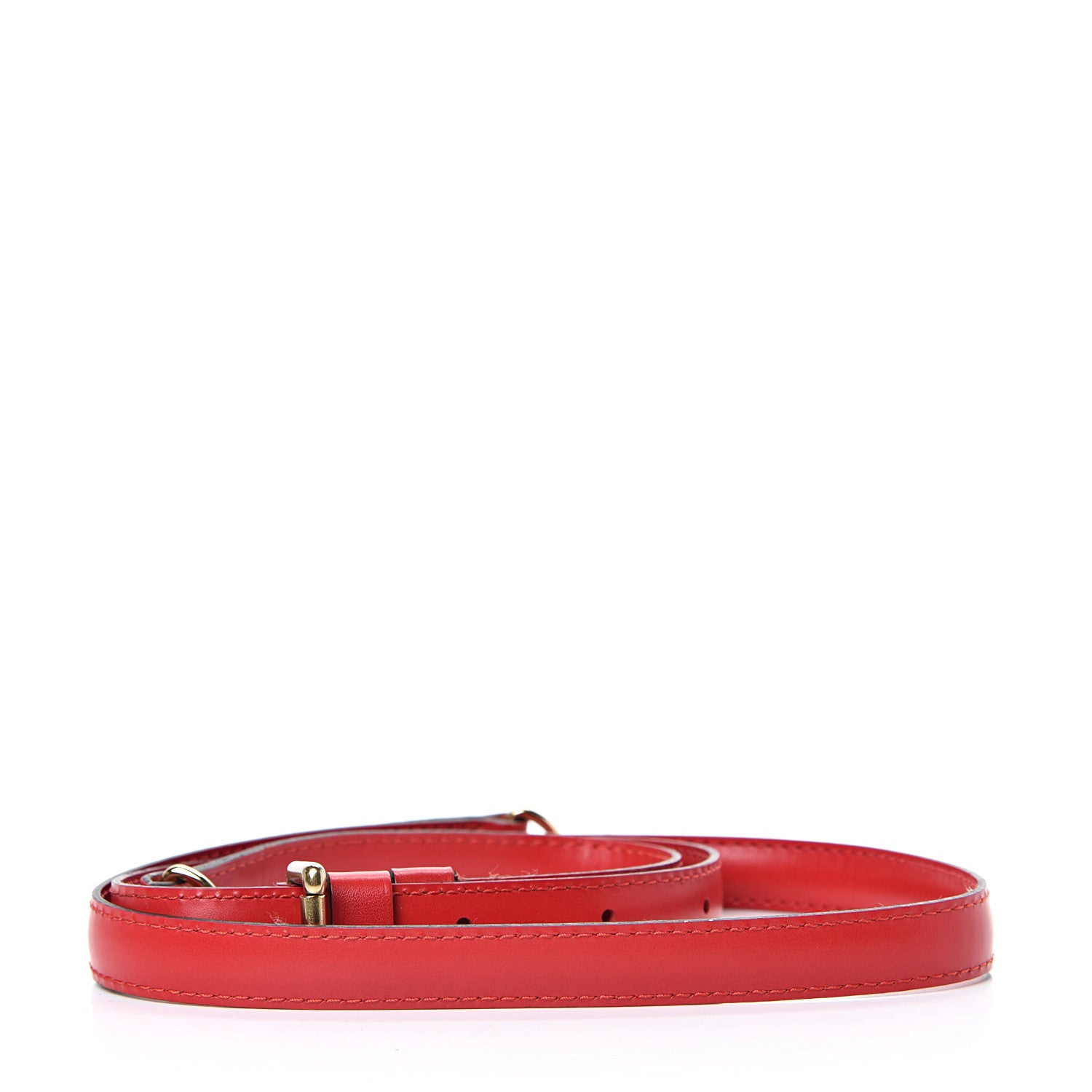 Louis Vuitton Calfskin 16mm Adjustable Shoulder Strap Red 2 of 5