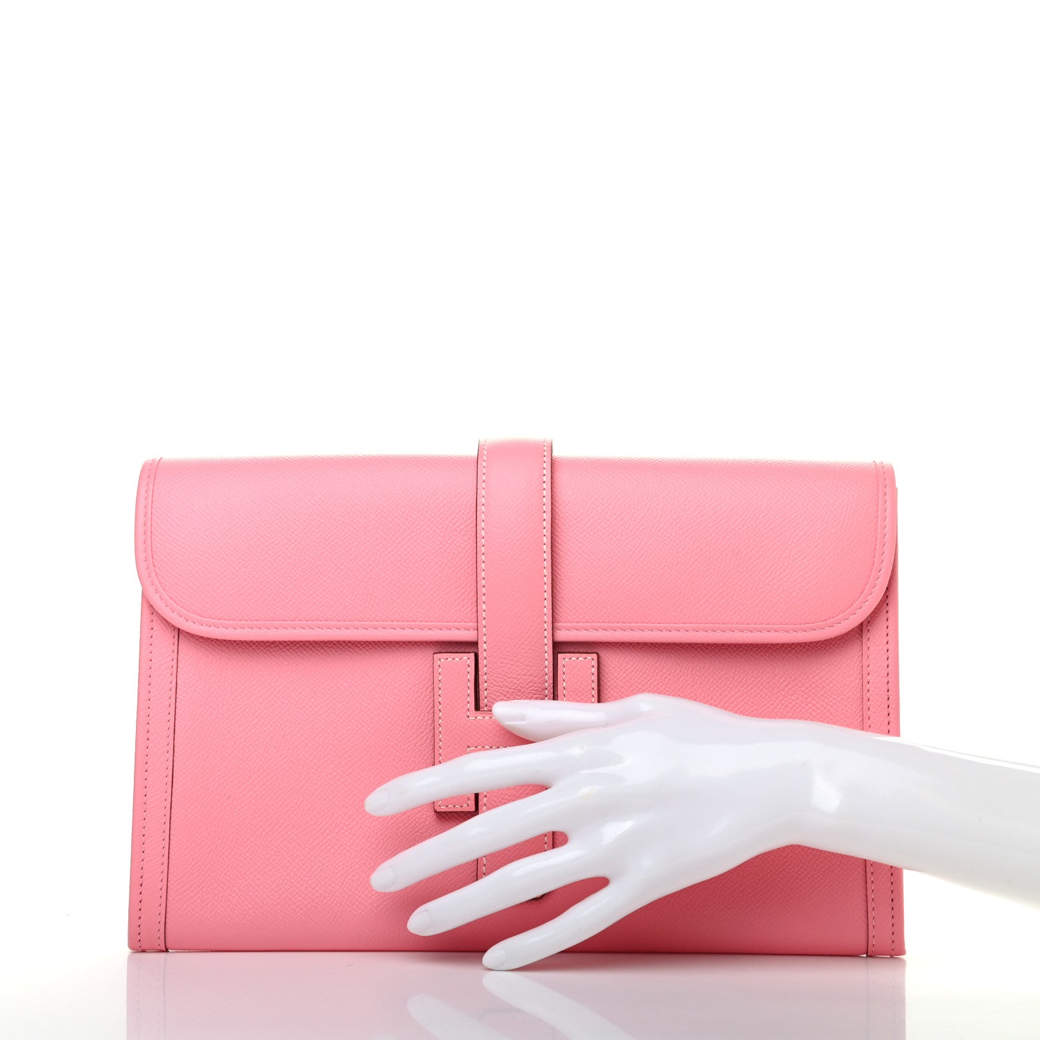 Hermes Epsom Jige PM Clutch Rose Confetti 2 of 7