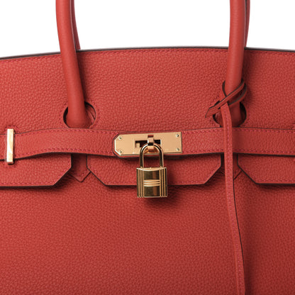 Hermes Togo Birkin 35 Rouge Tomate 10 of 11