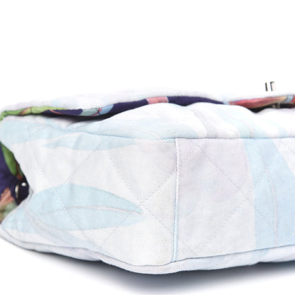 Chanel Canvas Quilted Printed Flap White Multicolor 8 of 10