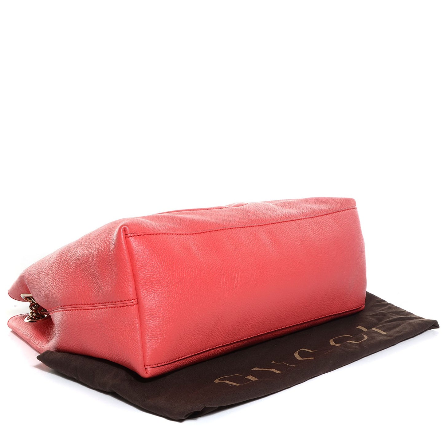 Pebbled Calfskin Medium Soho Chain Shoulder Bag Begonia Pink