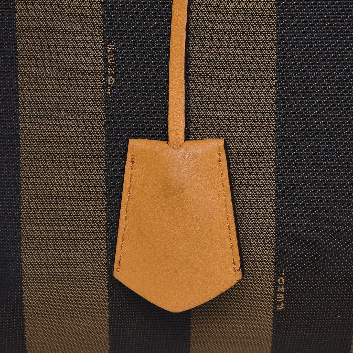 Jacquard Calfskin Pequin All In Shopper Tote Tobacco Yellow