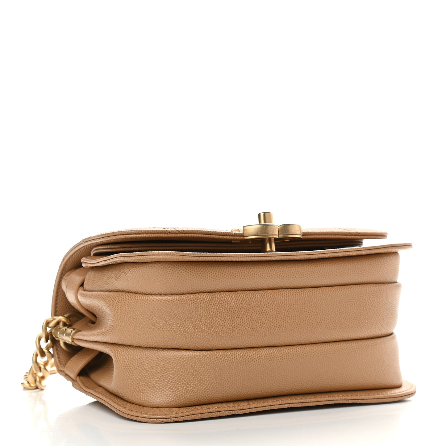 Caviar Mini Messenger Bag Beige